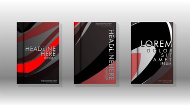 Dalga elemanları ile soyut kapak. kitap tasarım konsepti. Fütüristik iş düzeni.