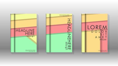 Kapak kitabı kavramı soyut geometrik arka plan renk ve şekillerin bir kombinasyonu ile