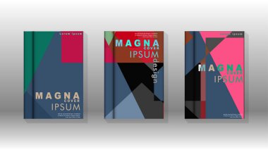 Soyut kitap kapağı düzeninin arka planı. Broşürler, dergiler, vektör şablonları vb. için. Modern tasarımlar Eps 10'da geometrik desenler oluşturur