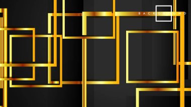 Vektör Modern Soyut Kareler Arka Planlar . siyah ve altın renk degradesi ile. eps 10 şablonu