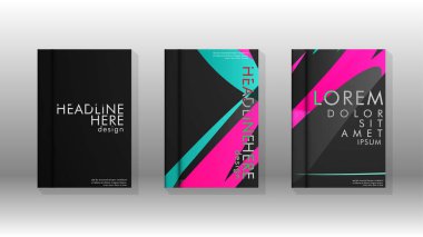 Geometrik tasarım arka planlı kapak kitabı