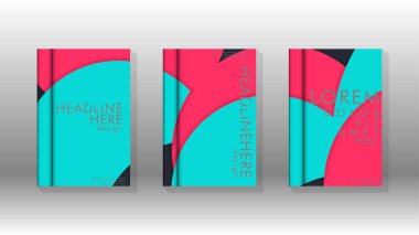 Kurumsal iş yıllık rapor kitap kapağı broşür el ilanı posteri için soyut düşük daire şekil arka plan. Eps10 vektör şablonu