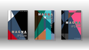 Soyut kitap kapağı düzeninin arka planı. Broşürler, dergiler, vektör şablonları vb. için. Modern tasarımlar Eps 10'da geometrik desenler oluşturur