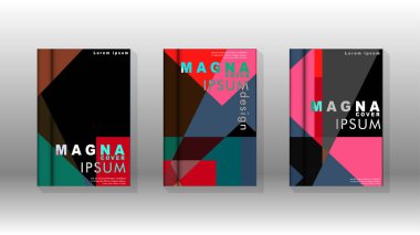 Soyut kitap kapağı düzeninin arka planı. Broşürler, dergiler, vektör şablonları vb. için. Modern tasarımlar Eps 10'da geometrik desenler oluşturur