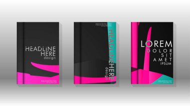 Geometrik tasarım arka planlı kapak kitabı