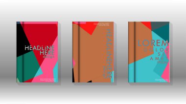 Soyut kitap kapağı düzeninin arka planı. Broşürler, dergiler, vektör şablonları vb. için. Modern tasarımlar Eps 10'da geometrik desenler oluşturur