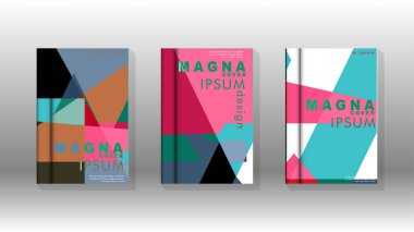 Soyut kitap kapağı düzeninin arka planı. Broşürler, dergiler, vektör şablonları vb. için. Modern tasarımlar Eps 10'da geometrik desenler oluşturur