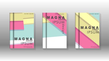 Kapak kitabı kavramı soyut geometrik arka plan renk ve şekillerin bir kombinasyonu ile