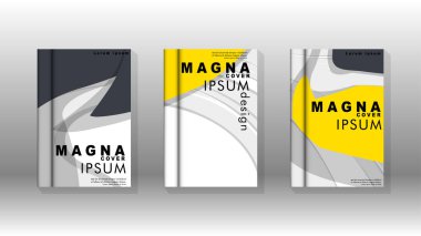 Arka kapak sıvı elemanları ile. Tasarım kavramı kitap. Fütüristik iş düzeni. Dijital poster şablonu. Tasarlamak vektör - eps10