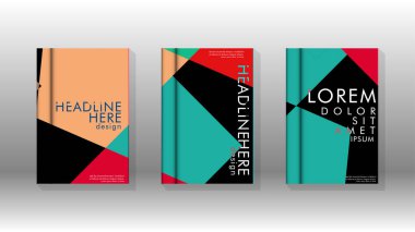 Soyut kitap kapağı düzeninin arka planı. Broşürler, dergiler, vektör şablonları vb. için. Modern tasarımlar Eps 10'da geometrik desenler oluşturur