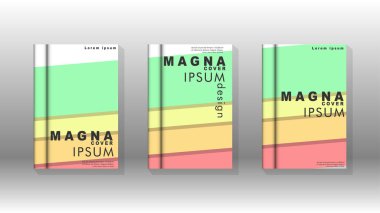 Kapak kitabı kavramı soyut geometrik arka plan renk ve şekillerin bir kombinasyonu ile