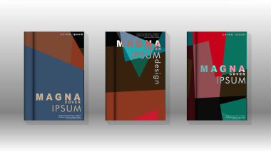 Soyut kitap kapağı düzeninin arka planı. Broşürler, dergiler, vektör şablonları vb. için. Modern tasarımlar Eps 10'da geometrik desenler oluşturur