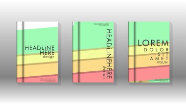 Kapak kitabı kavramı soyut geometrik arka plan renk ve şekillerin bir kombinasyonu ile