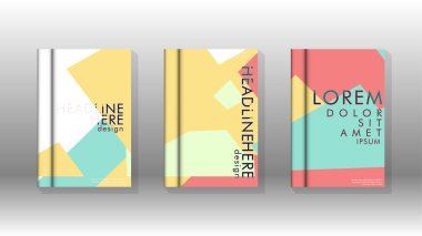 Soyut kitap kapağı düzeninin arka planı. Broşürler, dergiler, vektör şablonları vb. için. Modern tasarımlar Eps 10'da geometrik desenler oluşturur