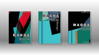 Soyut kitap kapağı düzeninin arka planı. Broşürler, dergiler, vektör şablonları vb. için. Modern tasarımlar Eps 10'da geometrik desenler oluşturur