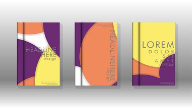 Kurumsal iş yıllık rapor kitap kapağı broşür el ilanı posteri için soyut düşük daire şekil arka plan. Eps10 vektör şablonu