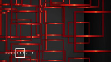 Vektör Modern Soyut Kareler Arka Planlar . siyah ve kırmızı metal renk degradesi ile. eps 10 şablonu