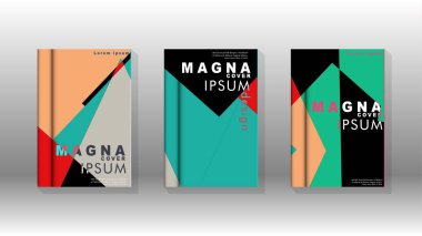 Soyut kitap kapağı düzeninin arka planı. Broşürler, dergiler, vektör şablonları vb. için. Modern tasarımlar Eps 10'da geometrik desenler oluşturur