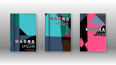 Soyut kitap kapağı düzeninin arka planı. Broşürler, dergiler, vektör şablonları vb. için. Modern tasarımlar Eps 10'da geometrik desenler oluşturur