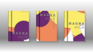 Kurumsal iş yıllık rapor kitap kapağı broşür el ilanı posteri için soyut düşük daire şekil arka plan. Eps10 vektör şablonu