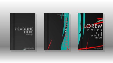 Geometrik tasarım arka planlı kapak kitabı