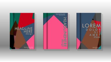 Soyut kitap kapağı düzeninin arka planı. Broşürler, dergiler, vektör şablonları vb. için. Modern tasarımlar Eps 10'da geometrik desenler oluşturur