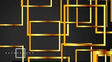 Vektör Modern Soyut Kareler Arka Planlar . siyah ve altın renk degradesi ile. eps 10 şablonu