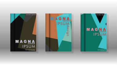 Soyut kitap kapağı düzeninin arka planı. Broşürler, dergiler, vektör şablonları vb. için. Modern tasarımlar Eps 10'da geometrik desenler oluşturur