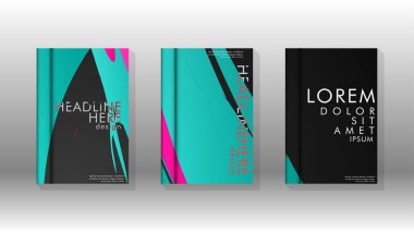 Geometrik tasarım arka planlı kapak kitabı