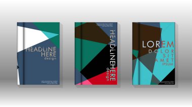 Soyut kitap kapağı düzeninin arka planı. Broşürler, dergiler, vektör şablonları vb. için. Modern tasarımlar Eps 10'da geometrik desenler oluşturur
