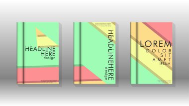 Kapak kitabı kavramı soyut geometrik arka plan renk ve şekillerin bir kombinasyonu ile