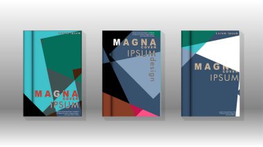 Soyut kitap kapağı düzeninin arka planı. Broşürler, dergiler, vektör şablonları vb. için. Modern tasarımlar Eps 10'da geometrik desenler oluşturur