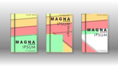 Kapak kitabı kavramı soyut geometrik arka plan renk ve şekillerin bir kombinasyonu ile