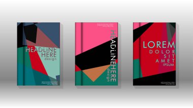 Soyut kitap kapağı düzeninin arka planı. Broşürler, dergiler, vektör şablonları vb. için. Modern tasarımlar Eps 10'da geometrik desenler oluşturur