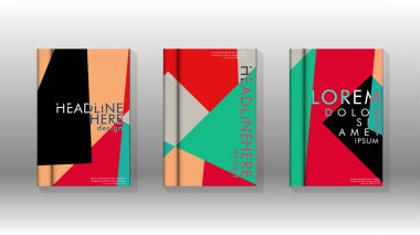 Soyut kitap kapağı düzeninin arka planı. Broşürler, dergiler, vektör şablonları vb. için. Modern tasarımlar Eps 10'da geometrik desenler oluşturur