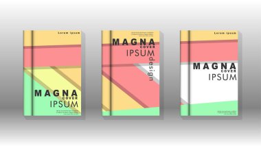Kapak kitabı kavramı soyut geometrik arka plan renk ve şekillerin bir kombinasyonu ile