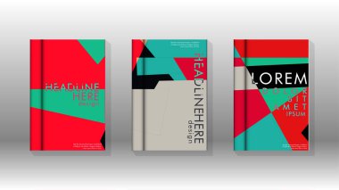 Soyut kitap kapağı düzeninin arka planı. Broşürler, dergiler, vektör şablonları vb. için. Modern tasarımlar Eps 10'da geometrik desenler oluşturur
