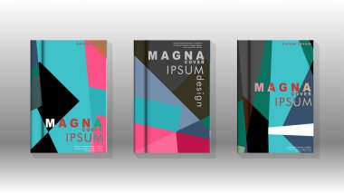 Soyut kitap kapağı düzeninin arka planı. Broşürler, dergiler, vektör şablonları vb. için. Modern tasarımlar Eps 10'da geometrik desenler oluşturur