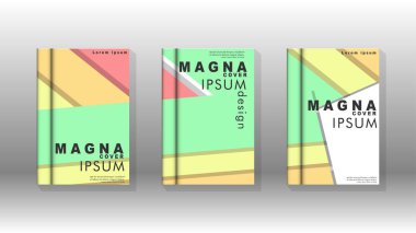 Kapak kitabı kavramı soyut geometrik arka plan renk ve şekillerin bir kombinasyonu ile