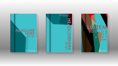 Soyut kitap kapağı düzeninin arka planı. Broşürler, dergiler, vektör şablonları vb. için. Modern tasarımlar Eps 10'da geometrik desenler oluşturur