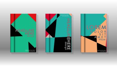 Soyut kitap kapağı düzeninin arka planı. Broşürler, dergiler, vektör şablonları vb. için. Modern tasarımlar Eps 10'da geometrik desenler oluşturur