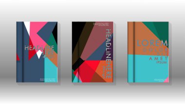 Soyut kitap kapağı düzeninin arka planı. Broşürler, dergiler, vektör şablonları vb. için. Modern tasarımlar Eps 10'da geometrik desenler oluşturur