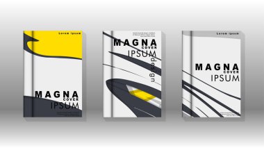 Arka kapak sıvı elemanları ile. Tasarım kavramı kitap. Fütüristik iş düzeni. Dijital poster şablonu. Tasarlamak vektör - eps10