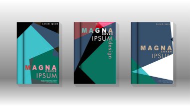 Soyut kitap kapağı düzeninin arka planı. Broşürler, dergiler, vektör şablonları vb. için. Modern tasarımlar Eps 10'da geometrik desenler oluşturur