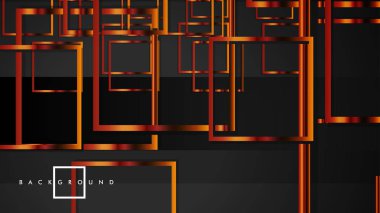 Vektör Modern Soyut Kareler Arka Planlar . siyah ve metal renk degradesi ile. eps 10 şablonu