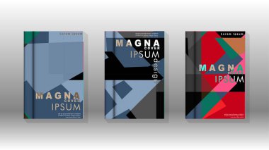 Soyut kitap kapağı düzeninin arka planı. Broşürler, dergiler, vektör şablonları vb. için. Modern tasarımlar Eps 10'da geometrik desenler oluşturur