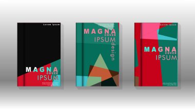 Soyut kitap kapağı düzeninin arka planı. Broşürler, dergiler, vektör şablonları vb. için. Modern tasarımlar Eps 10'da geometrik desenler oluşturur