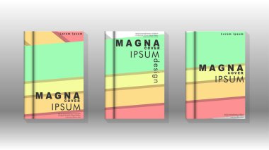 Kapak kitabı kavramı soyut geometrik arka plan renk ve şekillerin bir kombinasyonu ile