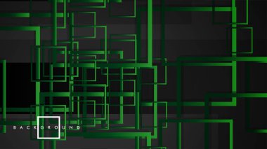 Vektör Modern Soyut Kareler Arka Planlar . siyah yeşil degrade ile. eps 10 şablonu