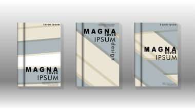 Kitap kapağı kavramı renk ve şekillerin bir kombinasyonu ile soyut geometrik arka plan. vektör tasarımı